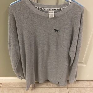 PINK long sleeve grey shirt size Medium